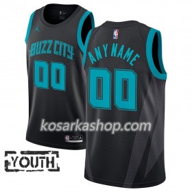 Dres Charlotte Hornets Prilagođeni 2018-19 Jordan Brand City Edition Crna Swingman - Dječji